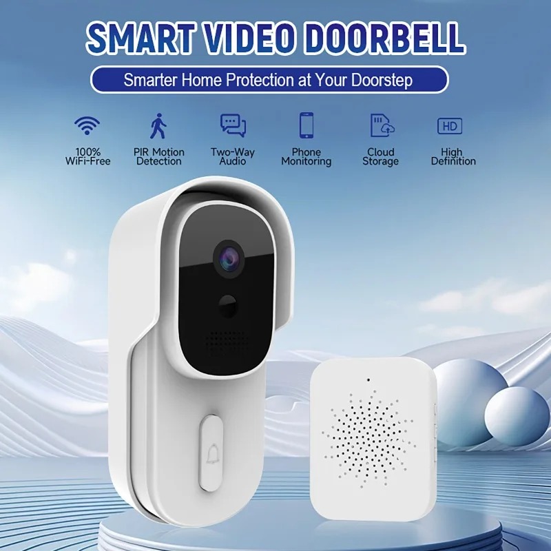 Smart Doorbell Wired - ワイドビュー Tuya スマートライフ APP WiFi オーディオビデオインターホン