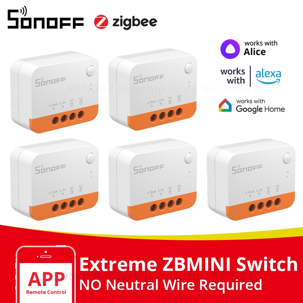 Sonoff Basic Switch - Itead SONOFF ZBMINI-L2 Zigbee DIYスマートスイッチモジュール、ニュートラル配線不要、スマートホームオートメーション用2ウェイ制御