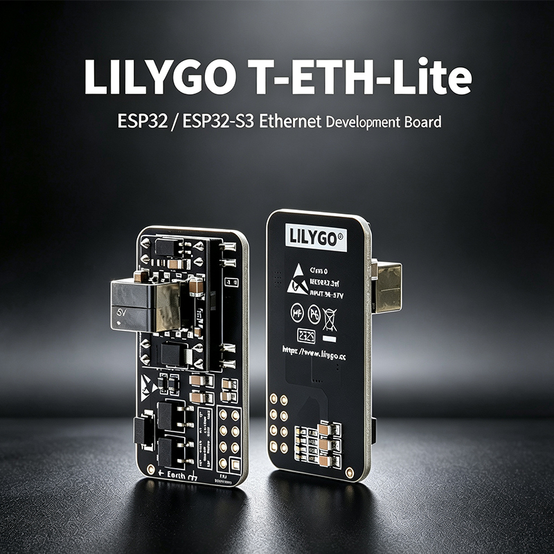 Ethernet Module W5500 - LILYGO T‑ETH‑Lite開発ボード、ESP32/ESP32‑S3、W5500/RTL8201イーサネット、POE&カメラ拡張可能、オンボードTFカード、WiFi BLE IoTモジュール