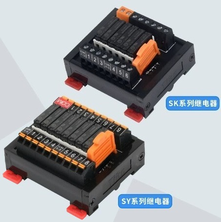 SK/SY リレーモジュール PLC アンプ DIN レール - Relay 8 Channel Board のレビューと価格