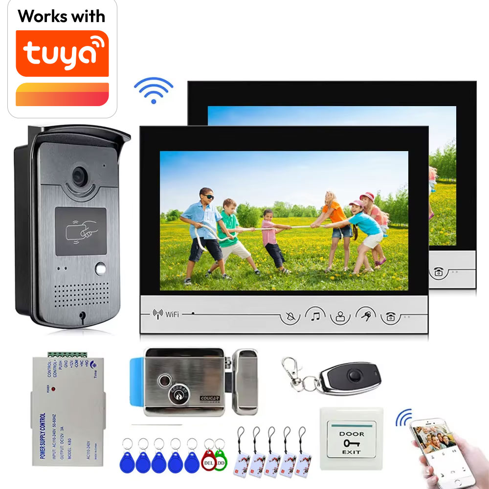 Tuya-ワイヤレスアクセス制御システム,9インチカラースク - Smart Doorbell Wired のレビューと価格