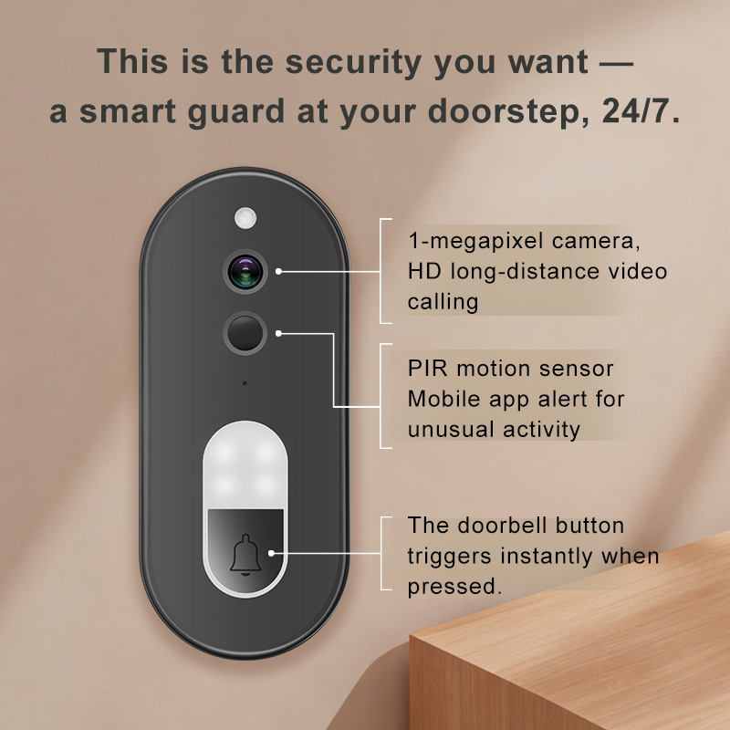 Tuya 1080P HD ワイヤレス WiFi ビデオドア - Smart Doorbell Wired のレビューと価格