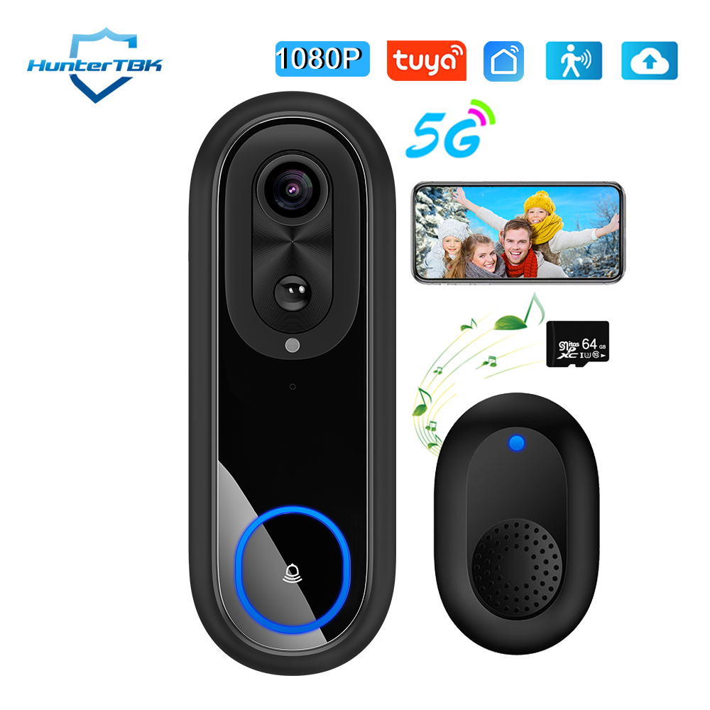5G 2.4G WiFi ビデオドアベル 1080P ワイヤ - Smart Doorbell Wired のレビューと価格