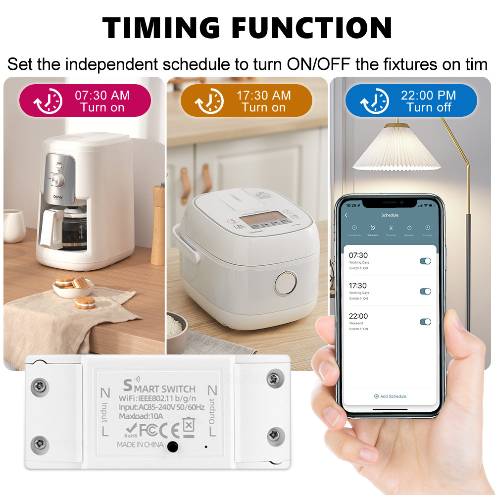 10A ベーシック R2 リレー WiFi スマートスイッチ - Sonoff Basic Switch のレビューと価格