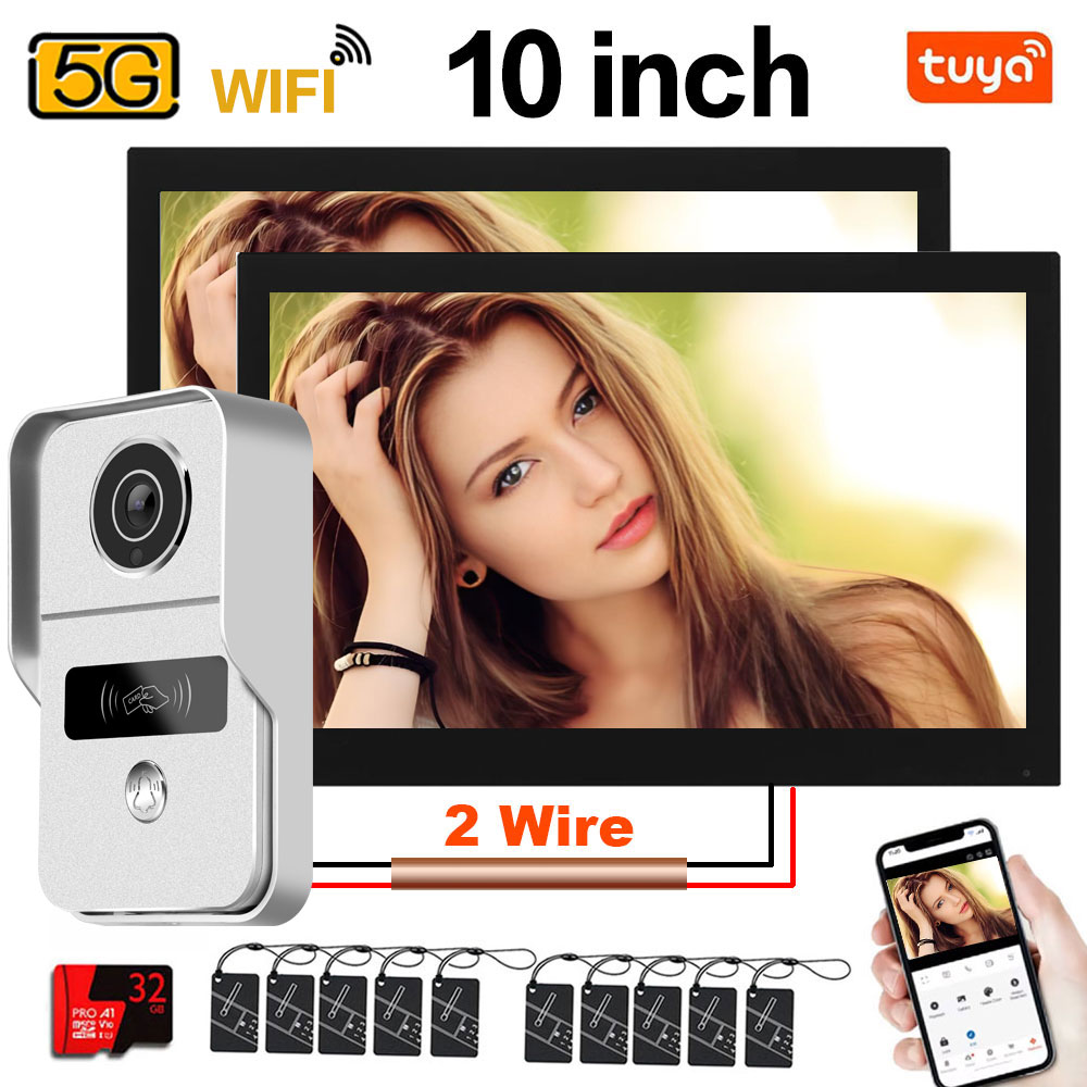 Tuya 1080P 5G Wifi 7/10インチ 2台タ - Smart Doorbell Wired のレビューと価格
