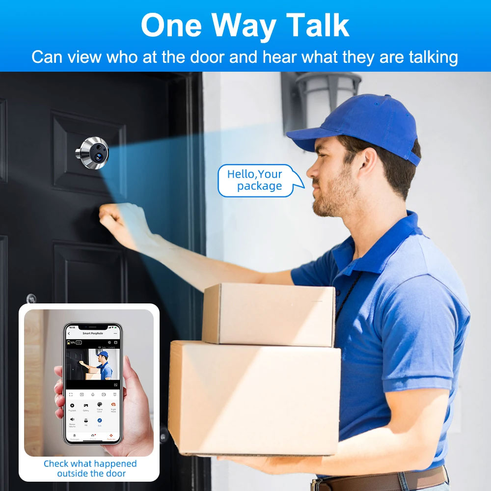 Tuya Smart 5MP 140 °   広視野角デジタ - Smart Doorbell Wired のレビューと価格