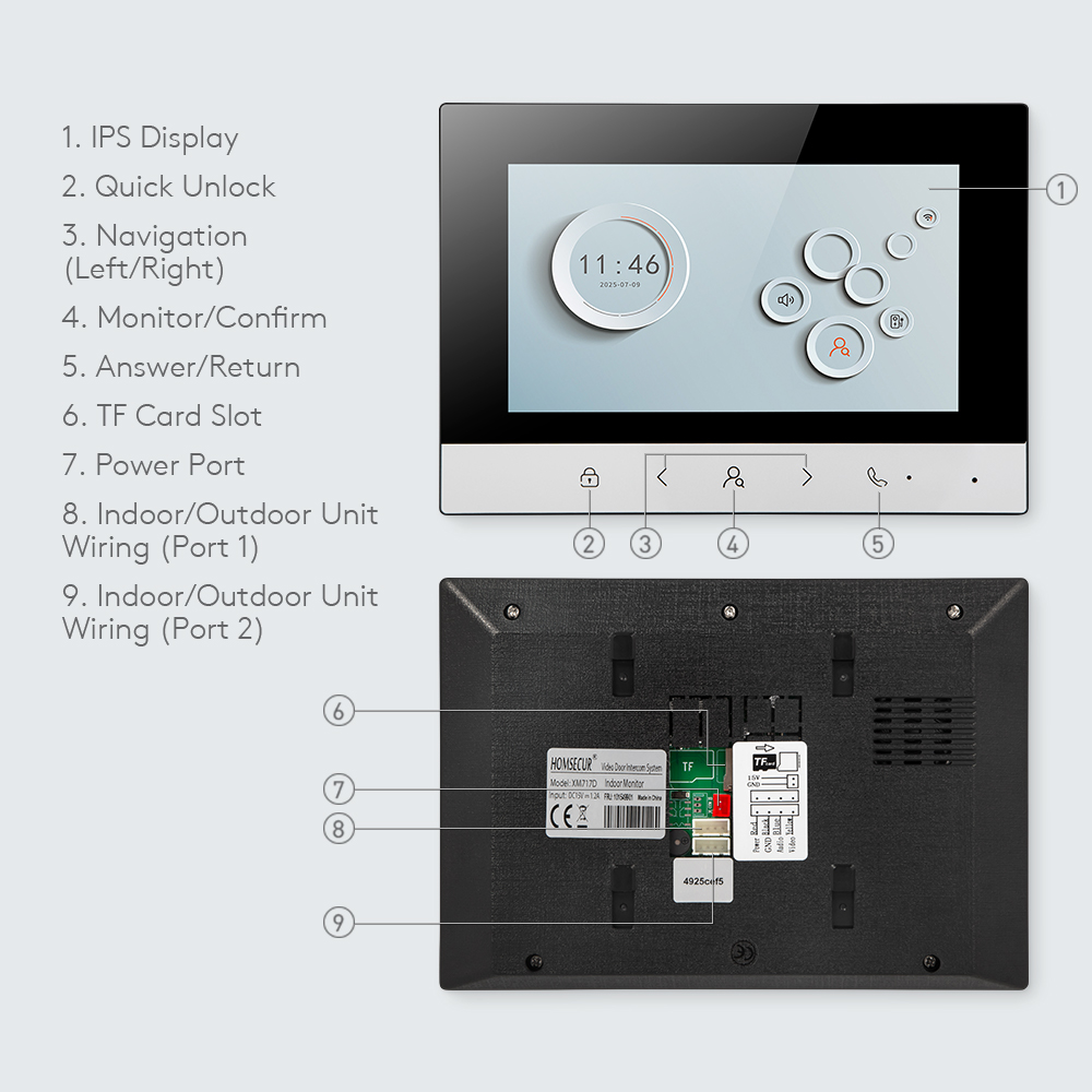 TuyaスマートWIFI屋内モニター 7インチ/10インチL - Smart Doorbell Wired のレビューと価格