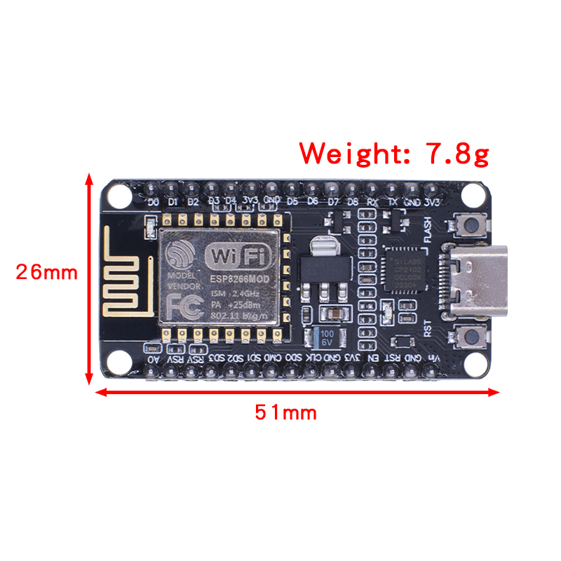 Wi-Fi iot Things TYPE-Cを搭載したワイ - Esp8266 Nodemcu Board のレビューと価格