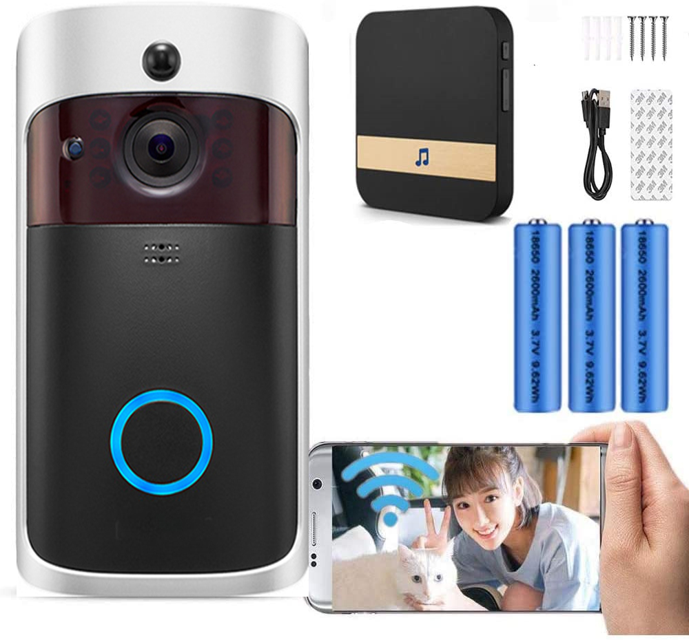 ビデオドアベルカメラ HD WiFi ドアベル ワイヤレス操 - Smart Doorbell Wired のレビューと価格