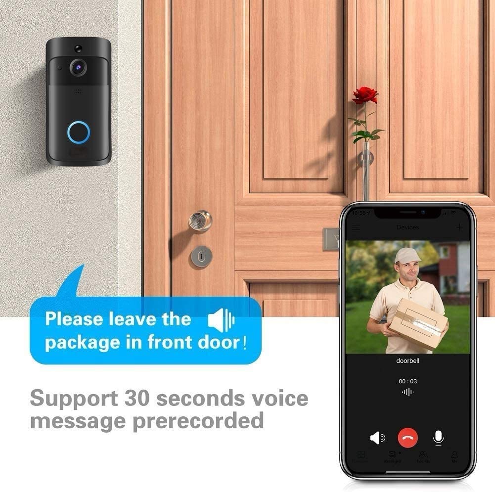 ビデオドアベルカメラ HD WiFi ドアベル ワイヤレス操 - Smart Doorbell Wired のレビューと価格