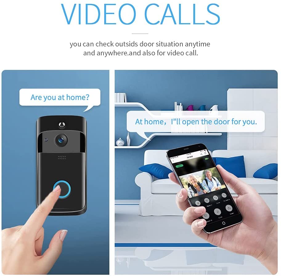 ビデオドアベルカメラ HD WiFi ドアベル ワイヤレス操 - Smart Doorbell Wired のレビューと価格