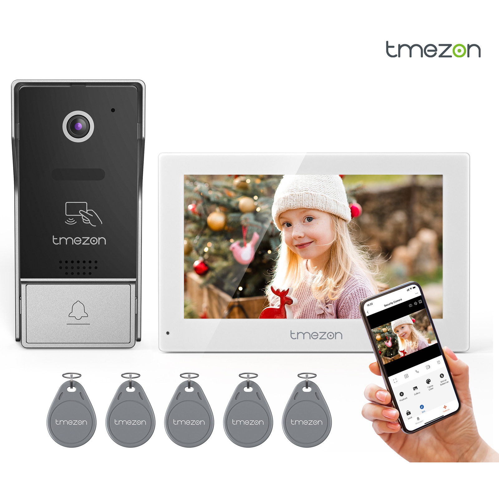 7インチTuya 1080PワイヤレスWifiスマートビデオ - Smart Doorbell Wired のレビューと価格