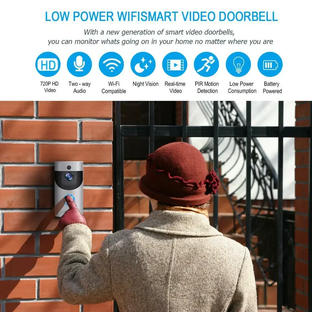 720P HD スマートホームワイヤレス WIFI ドアベル - Smart Doorbell Wired のレビューと価格
