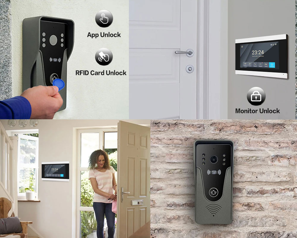 Tuya-アクセス制御システム用インターホンキット,1080 - Smart Doorbell Wired のレビューと価格