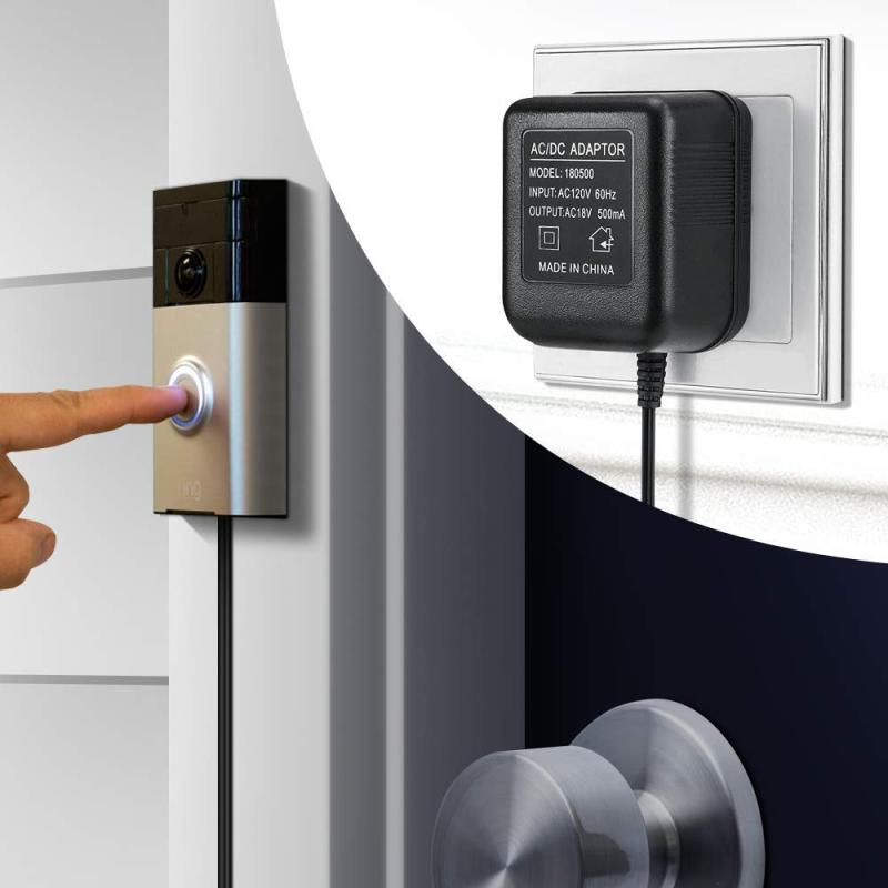 18V AC 変圧器充電器リング Wifi スマートビデオド - Smart Doorbell Wired のレビューと価格